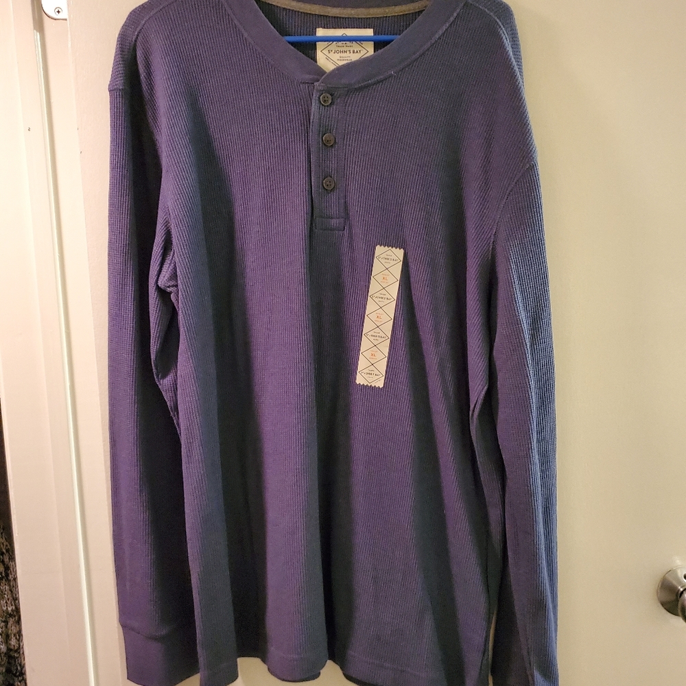 St John Bay long sleeve blue sweater NWT